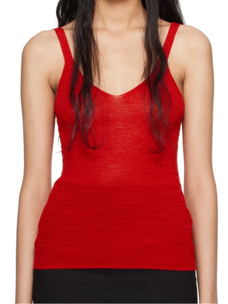 Brand New Isabel Marant Red Marthe Tank Top In Size 34